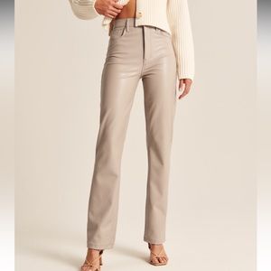 Abercrombie Vegan Leather 90s Straight Pant Size 24 / 00
